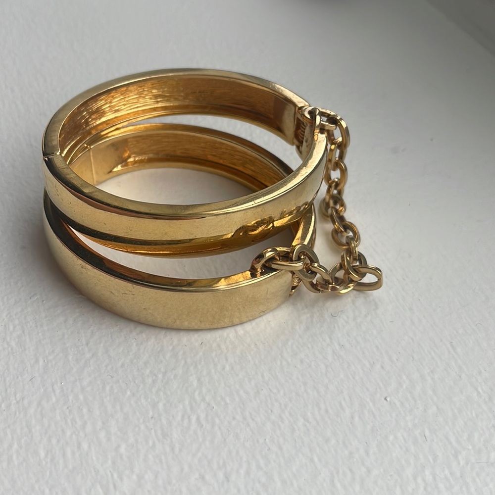 Jcrew gold handcuff chain bracelet